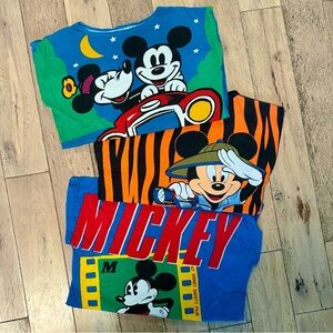 BUNDLE — (3) Vintage Mickey Disney Tee Shirts